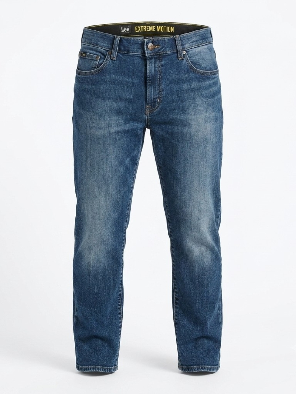 Lee Extreme Motion Straight‎ Leg Jeans Blue Denim 38x29
